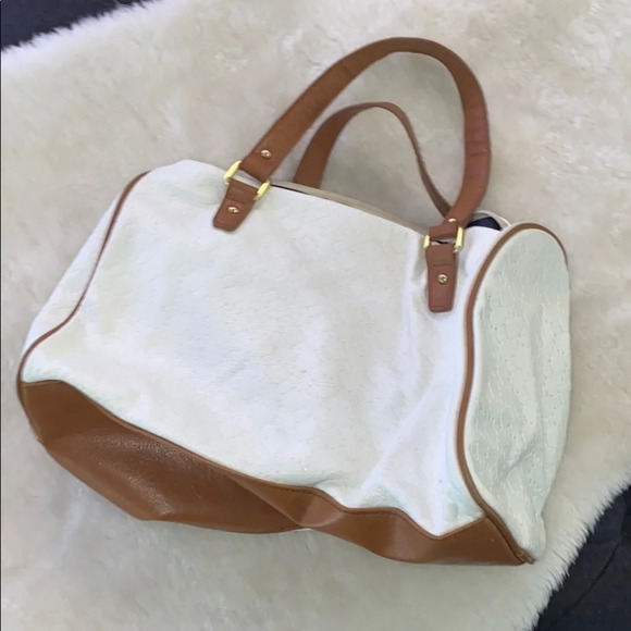 Tommy Hilfiger white tan  leather tote-bag - Picture 11 of 14